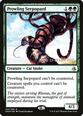 Prowling Serpopard card from Prerelease Cards