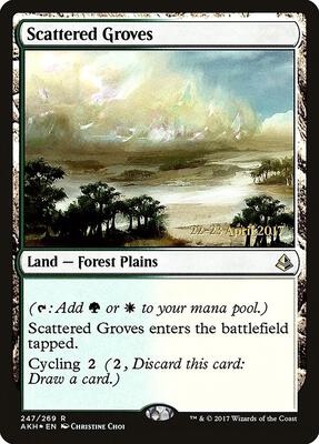 Scattered Groves card from Prerelease Cards