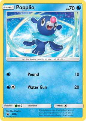 Popplio - SM24 card from SM Promos