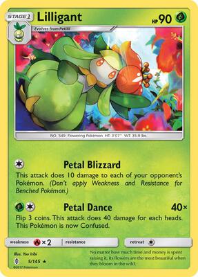 Lilligant card from SM - Guardians Rising