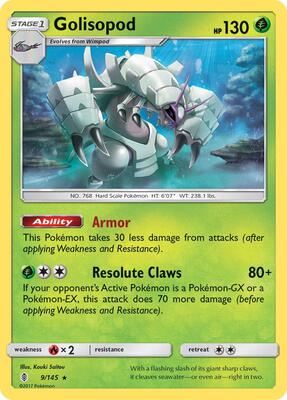 Golisopod card from SM - Guardians Rising