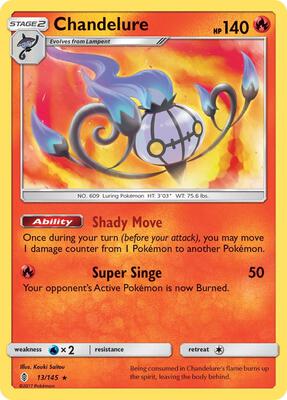 Chandelure card from SM - Guardians Rising
