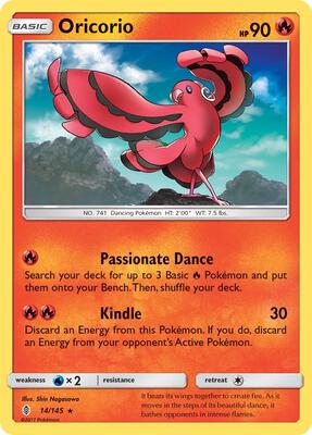 Oricorio (14) card from SM - Guardians Rising