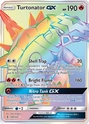 Turtonator GX (Secret) card from SM - Guardians Rising