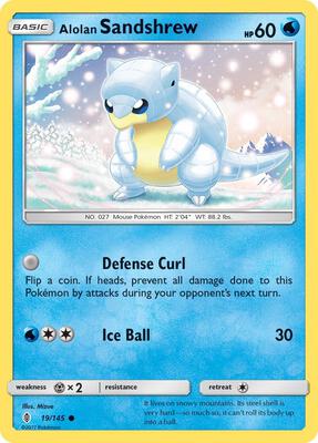 Alolan Sandshrew card from SM - Guardians Rising