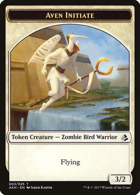 Aven Initiate Token card from Amonkhet