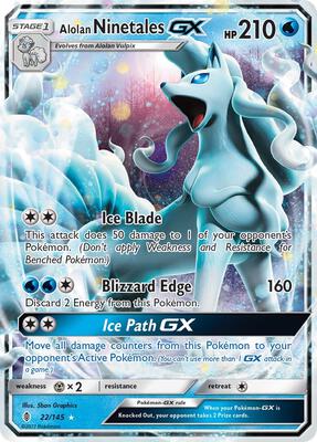 Alolan Ninetales GX card from SM - Guardians Rising