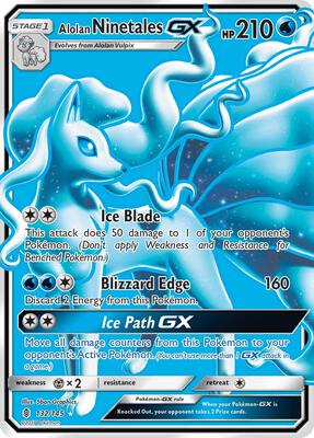 Alolan Ninetales GX (Full Art) card from SM - Guardians Rising