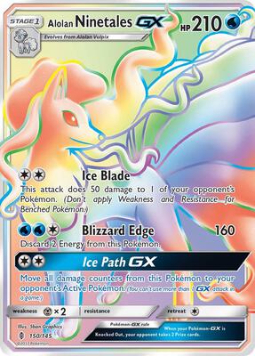 Alolan Ninetales GX (Secret) card from SM - Guardians Rising
