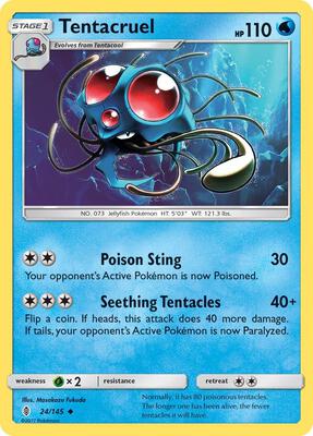 Tentacruel card from SM - Guardians Rising