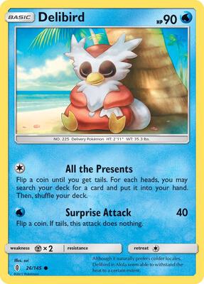 Delibird card from SM - Guardians Rising