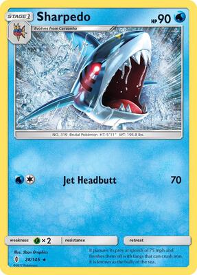 Sharpedo card from SM - Guardians Rising
