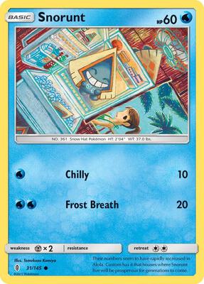 Snorunt card from SM - Guardians Rising