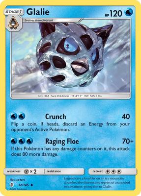Glalie card from SM - Guardians Rising