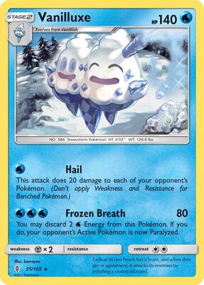 Vanilluxe card from SM - Guardians Rising