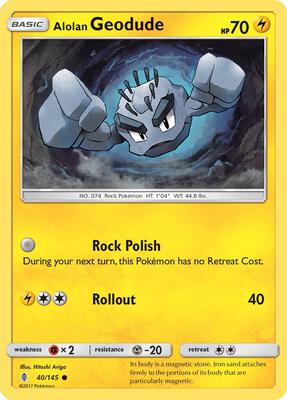 Alolan Geodude card from SM - Guardians Rising