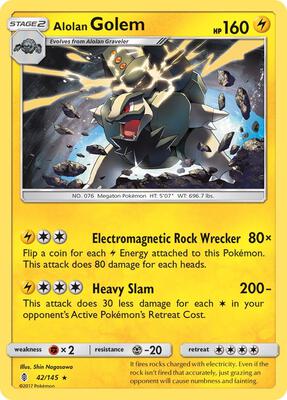 Alolan Golem card from SM - Guardians Rising