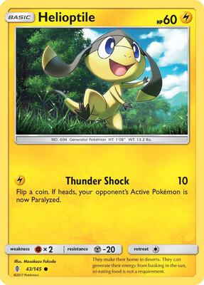 Helioptile card from SM - Guardians Rising