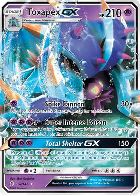 Toxapex GX card from SM - Guardians Rising