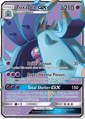 Toxapex GX (Full Art) card from SM - Guardians Rising
