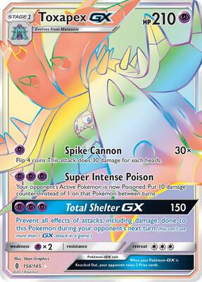 Toxapex GX (Secret) card from SM - Guardians Rising