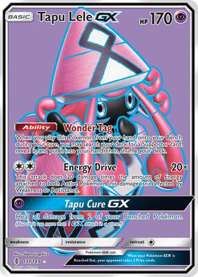 Tapu Lele GX (Full Art) card from SM - Guardians Rising