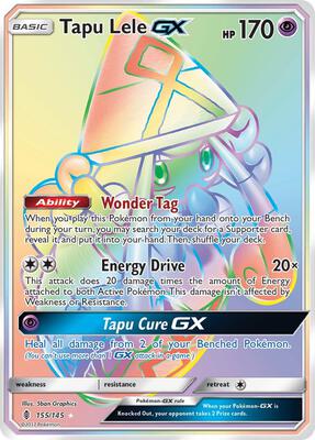 Tapu Lele GX (Secret) card from SM - Guardians Rising