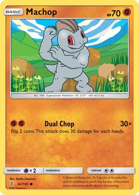 Machop (62) card from SM - Guardians Rising