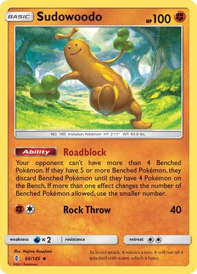 Sudowoodo card from SM - Guardians Rising