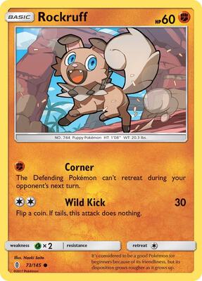 Rockruff card from SM - Guardians Rising