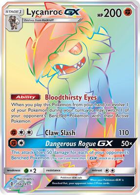 Lycanroc GX (Secret) card from SM - Guardians Rising