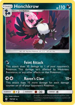 Honchkrow card from SM - Guardians Rising