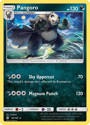 Pangoro card from SM - Guardians Rising