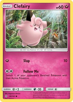 Clefairy card from SM - Guardians Rising