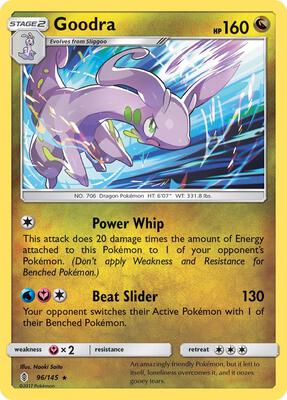 Goodra card from SM - Guardians Rising