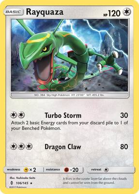 Rayquaza card from SM - Guardians Rising