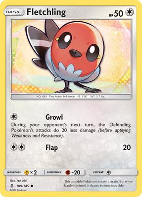 Fletchling card from SM - Guardians Rising