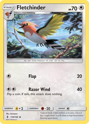 Fletchinder card from SM - Guardians Rising