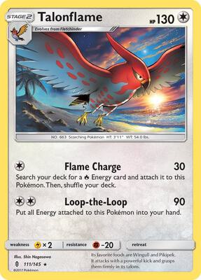 Talonflame card from SM - Guardians Rising