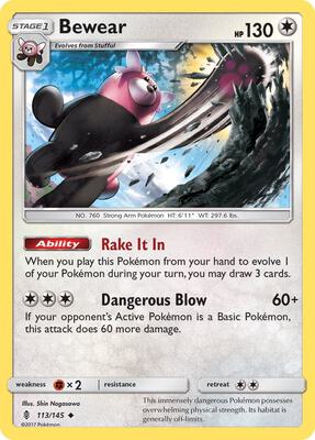 Bewear card from SM - Guardians Rising