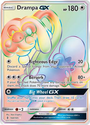 Drampa GX (Secret) card from SM - Guardians Rising
