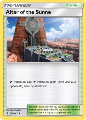 Altar of the Sunne card from SM - Guardians Rising