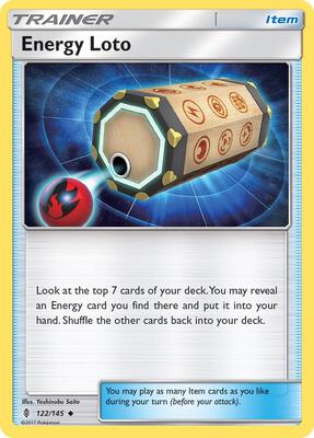 Energy Loto card from SM - Guardians Rising