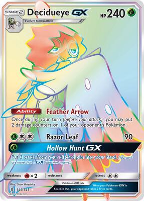 Decidueye GX (Secret) card from SM - Guardians Rising