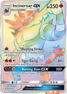 Incineroar GX (Secret) card from SM - Guardians Rising