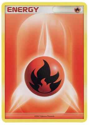 Fire Energy (2007 Unnumbered D/P Style Non-Holo) card from League & Championship Cards