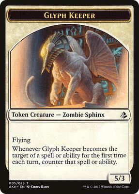 Glyph Keeper // Warrior Double-Sided Token card from Amonkhet