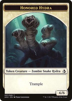 Honored Hydra // Warrior Double-Sided Token card from Amonkhet