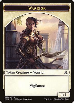 Warrior // Labyrinth Guardian Double-Sided Token card from Amonkhet