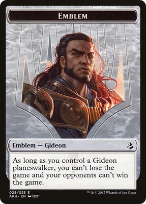 Emblem - Gideon of the Trials // Zombie Double-Sided Token card from Amonkhet